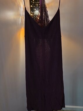 Burgandy Slip Dress with Lace Back
